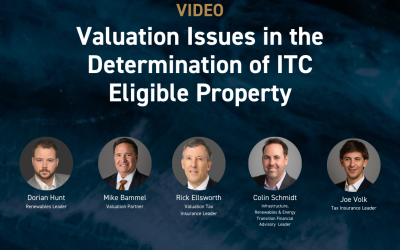 Valuation Issues in the Determination of ITC Eligible Property